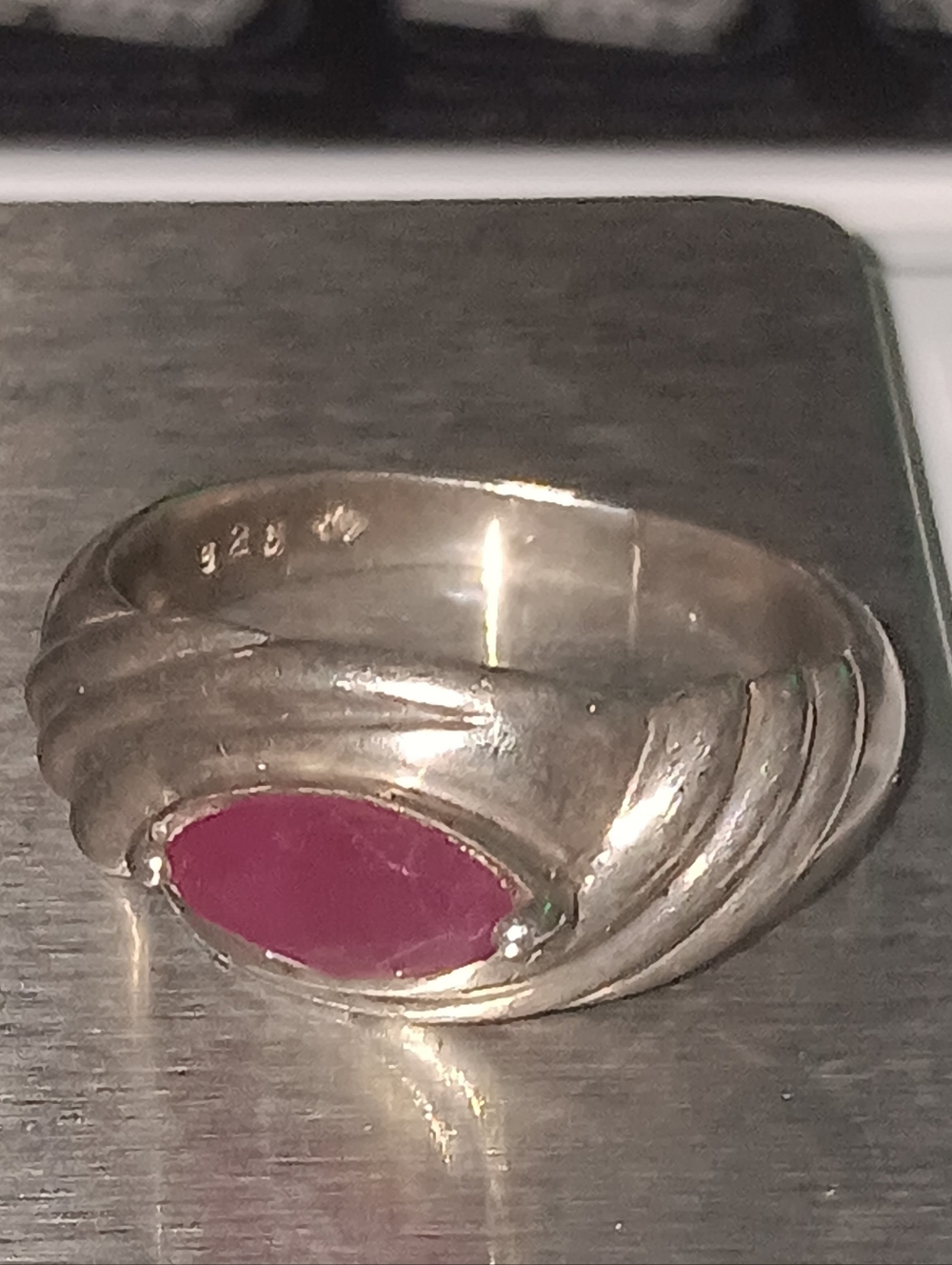 Vintage 3ct. 925 & Natural Ruby Ring